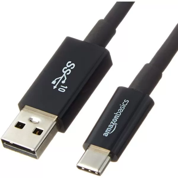 Amazon Basics USBC to USBA 31 Gen 2 Adapter Charger Cable Fast Charger 10Gbps HighSpeed USBIF Certified for Apple iPhone 15 iPad Samsung Galaxy Tablets Laptops 3 Foot BlackBlack