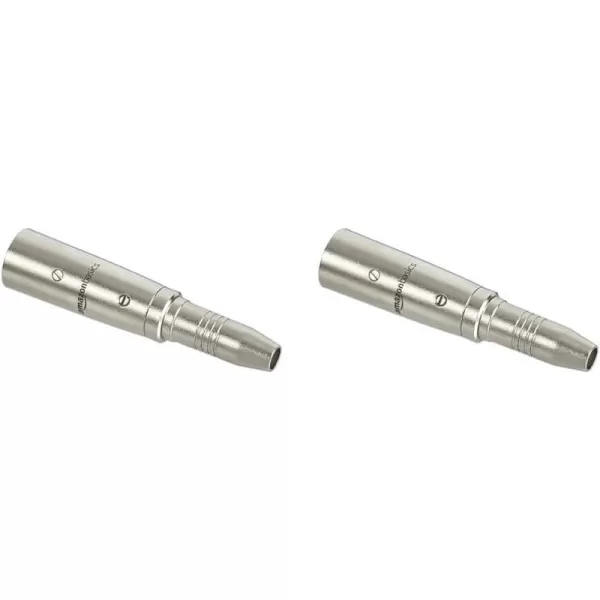 Amazon Basics XLR Male to 14 Inch TRS Adapter silver1 Count Pack of 2