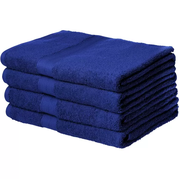Amazon Basics  6 Piece Fade Resistant Oversize Bath Towel Hand and Washcloth Set 100 Cotton TealNavy Blue