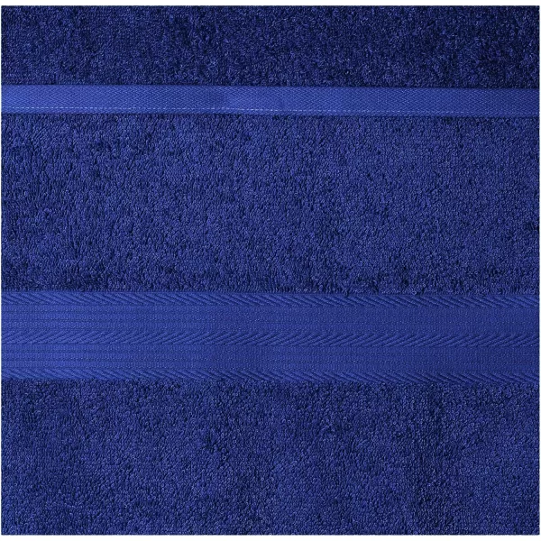 Amazon Basics  6 Piece Fade Resistant Oversize Bath Towel Hand and Washcloth Set 100 Cotton TealNavy Blue