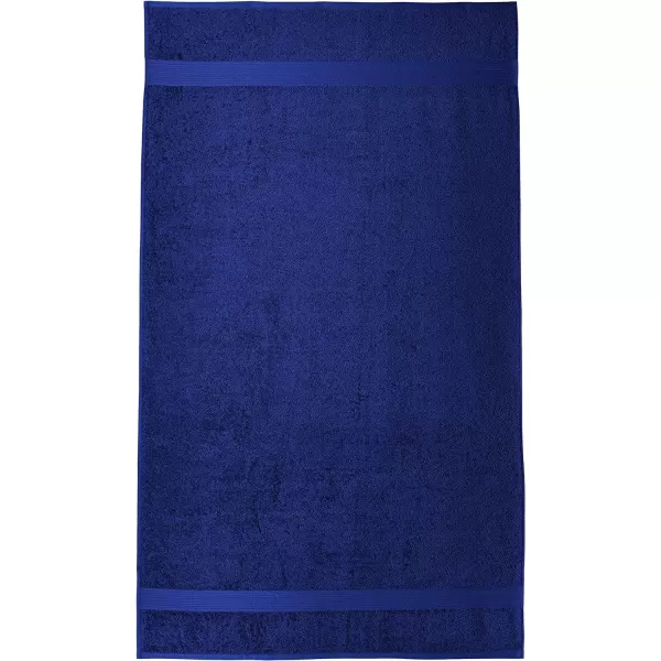 Amazon Basics  6 Piece Fade Resistant Oversize Bath Towel Hand and Washcloth Set 100 Cotton TealNavy Blue