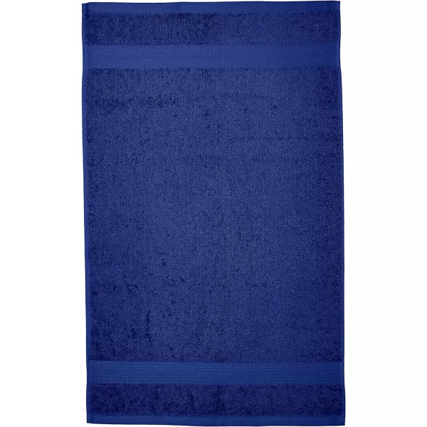 Amazon Basics  6 Piece Fade Resistant Oversize Bath Towel Hand and Washcloth Set 100 Cotton TealNavy Blue