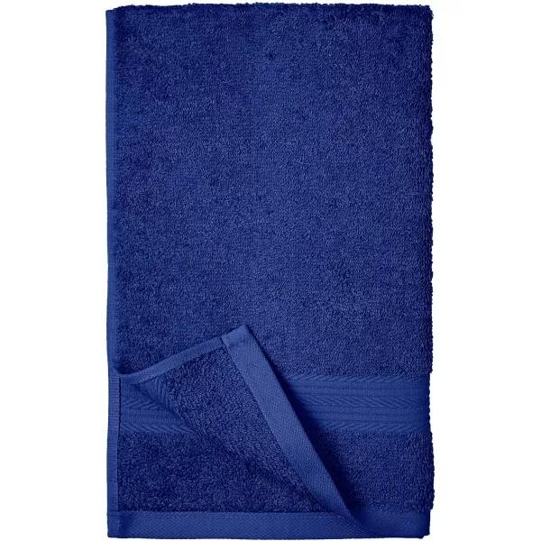 Amazon Basics  6 Piece Fade Resistant Oversize Bath Towel Hand and Washcloth Set 100 Cotton TealNavy Blue