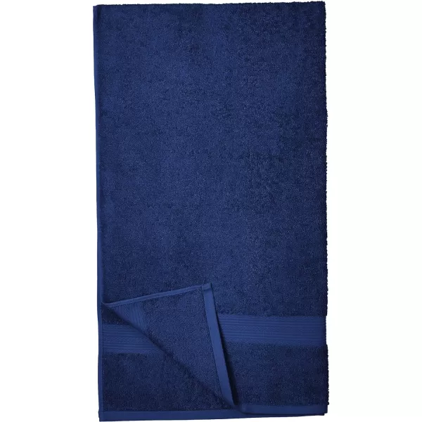 Amazon Basics  6 Piece Fade Resistant Oversize Bath Towel Hand and Washcloth Set 100 Cotton TealNavy Blue