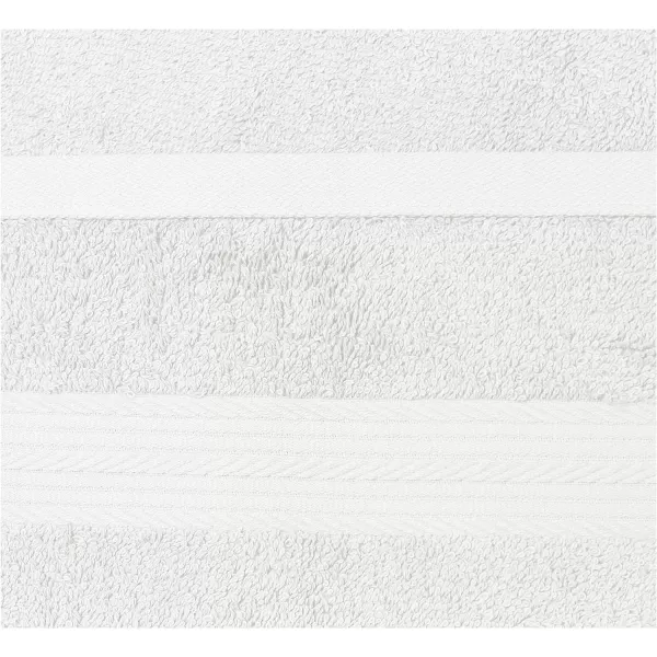 Amazon Basics  6 Piece Fade Resistant Oversize Bath Towel Hand and Washcloth Set 100 Cotton TealWhite
