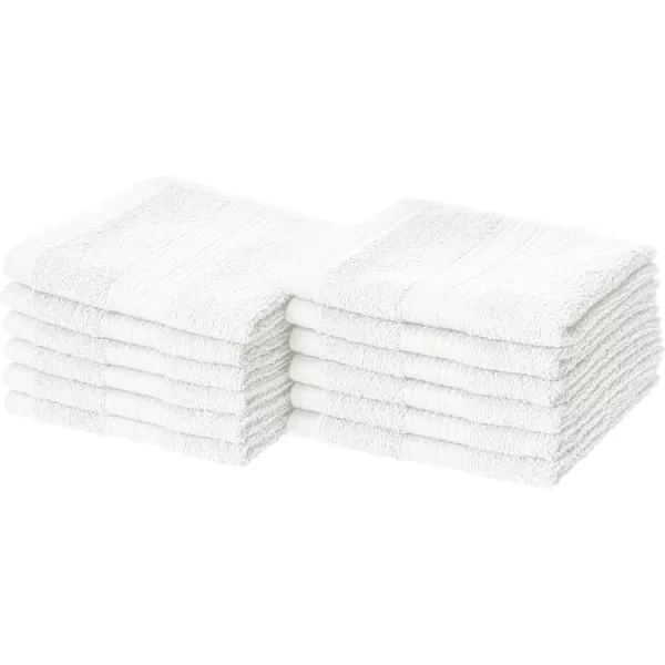 Amazon Basics  6 Piece Fade Resistant Oversize Bath Towel Hand and Washcloth Set 100 Cotton TealWhite