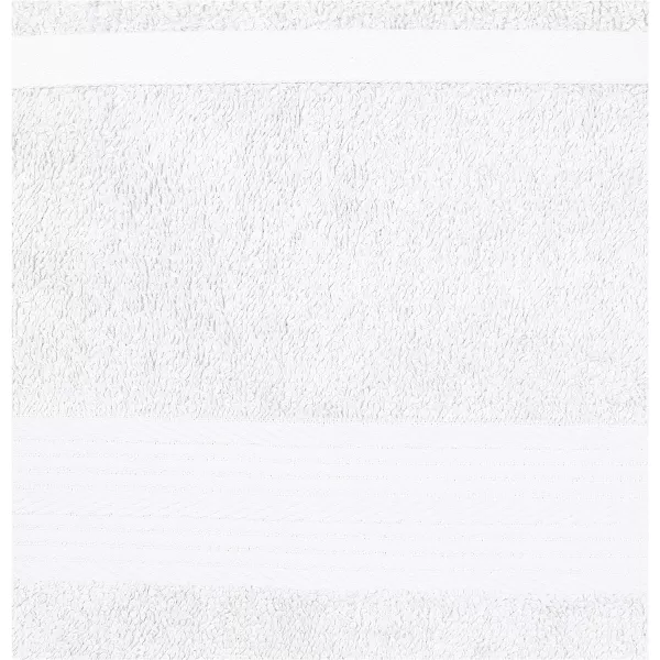 Amazon Basics  6 Piece Fade Resistant Oversize Bath Towel Hand and Washcloth Set 100 Cotton TealWhite