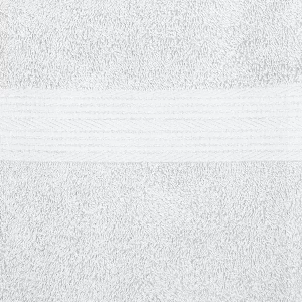 Amazon Basics  6 Piece Fade Resistant Oversize Bath Towel Hand and Washcloth Set 100 Cotton TealWhite