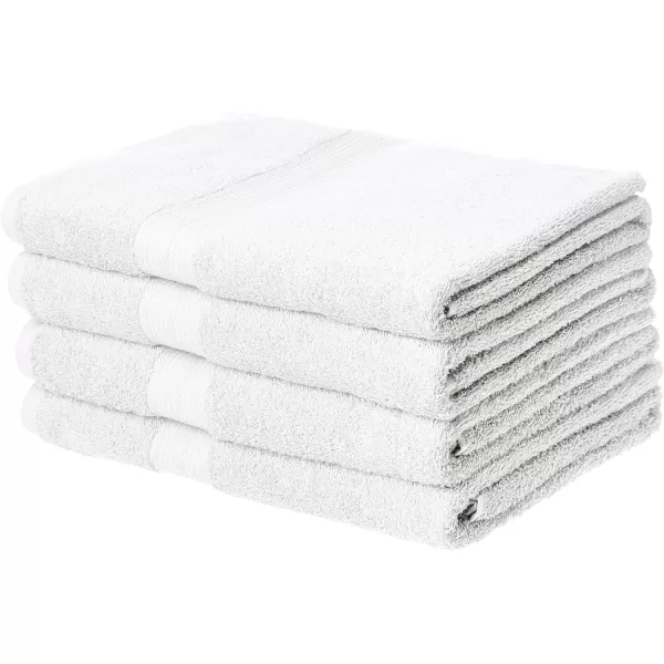 Amazon Basics  6 Piece Fade Resistant Oversize Bath Towel Hand and Washcloth Set 100 Cotton TealWhite