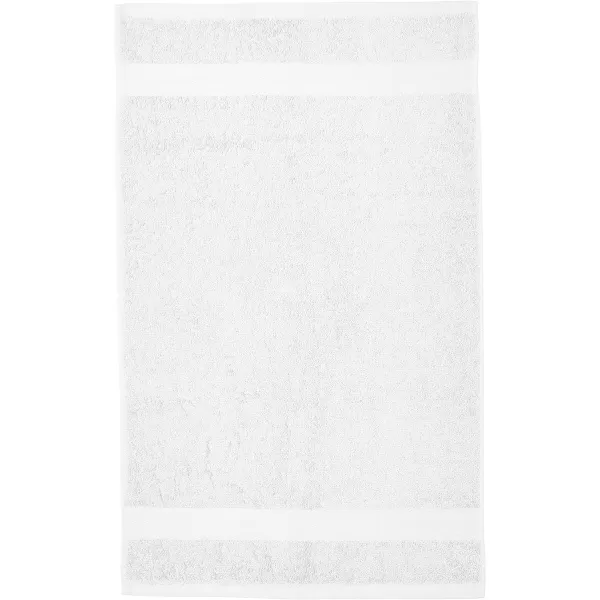 Amazon Basics  6 Piece Fade Resistant Oversize Bath Towel Hand and Washcloth Set 100 Cotton TealWhite