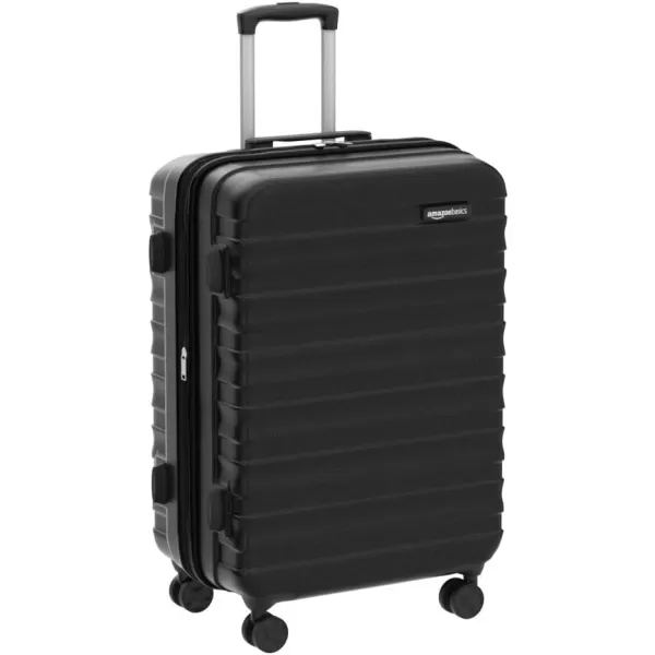 Amazon Basics Expandable Hardside Luggage Suitcase with Wheels 30Inch Spinner with Four Spinner Wheels and ScratchResistant Surface BlackBlack