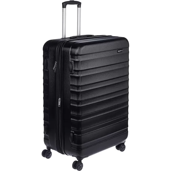 Amazon Basics Expandable Hardside Luggage Suitcase with Wheels 30Inch Spinner with Four Spinner Wheels and ScratchResistant Surface BlackBlack