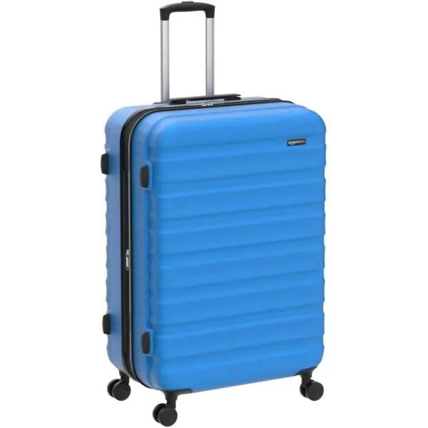 Amazon Basics Expandable Hardside Luggage Suitcase with Wheels 30Inch Spinner with Four Spinner Wheels and ScratchResistant Surface BlackLight Blue