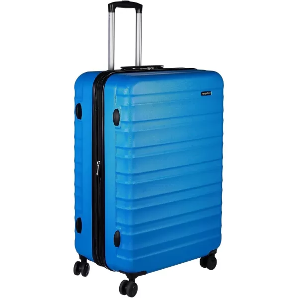 Amazon Basics Expandable Hardside Luggage Suitcase with Wheels 30Inch Spinner with Four Spinner Wheels and ScratchResistant Surface BlackLight Blue