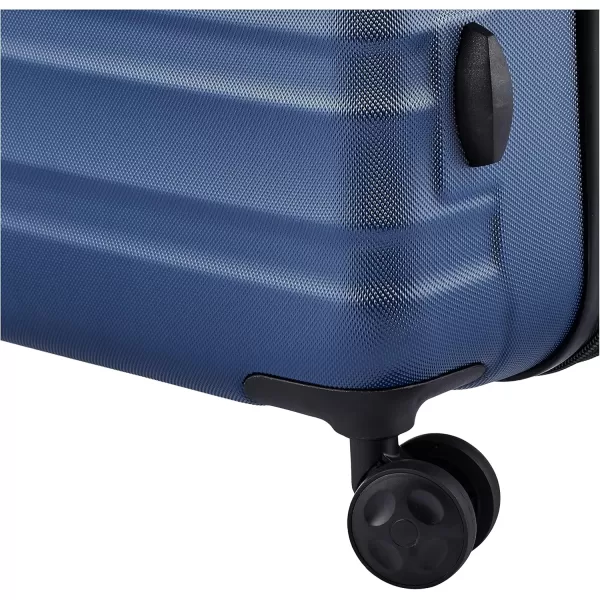 Amazon Basics Expandable Hardside Luggage Suitcase with Wheels 30Inch Spinner with Four Spinner Wheels and ScratchResistant Surface BlackNavy Blue