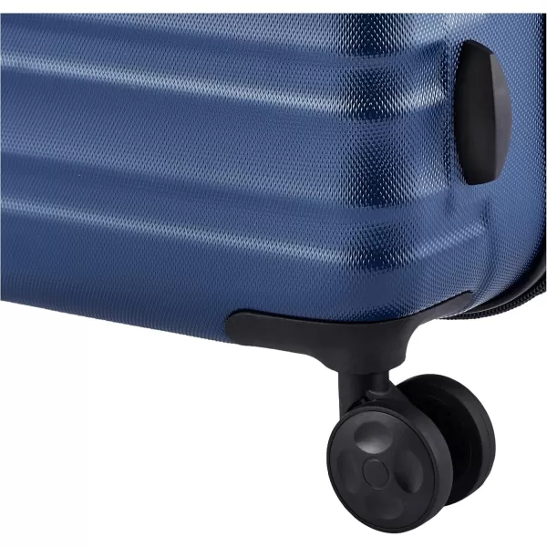 Amazon Basics Expandable Hardside Luggage Suitcase with Wheels 30Inch Spinner with Four Spinner Wheels and ScratchResistant Surface BlackNavy Blue