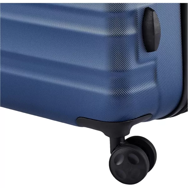 Amazon Basics Expandable Hardside Luggage Suitcase with Wheels 30Inch Spinner with Four Spinner Wheels and ScratchResistant Surface BlackNavy Blue
