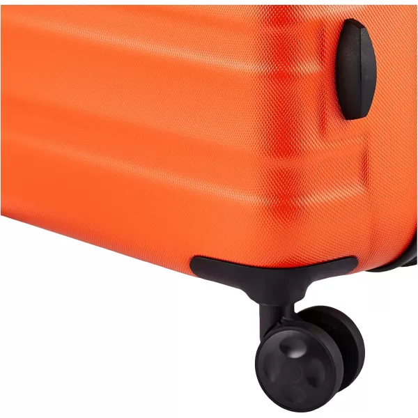 Amazon Basics Expandable Hardside Luggage Suitcase with Wheels 30Inch Spinner with Four Spinner Wheels and ScratchResistant Surface BlackOrange