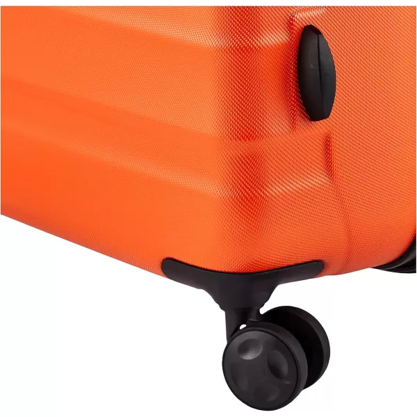 Amazon Basics Expandable Hardside Luggage Suitcase with Wheels 30Inch Spinner with Four Spinner Wheels and ScratchResistant Surface BlackOrange