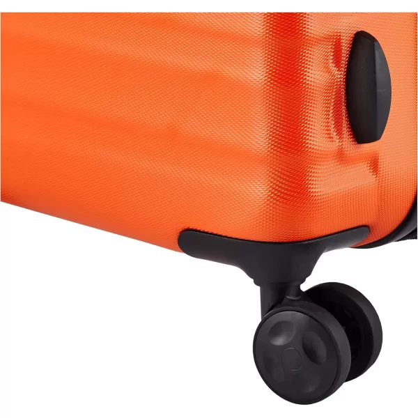 Amazon Basics Expandable Hardside Luggage Suitcase with Wheels 30Inch Spinner with Four Spinner Wheels and ScratchResistant Surface BlackOrange