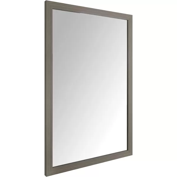 Amazon Basics Rectangular Wall Mount Mirror 24 x 36 Wide Trim Nickel 1018483410A60Barnwood