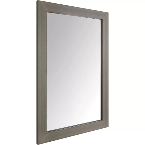 Amazon Basics Rectangular Wall Mount Mirror 24 x 36 Wide Trim Nickel 1018483410A60Barnwood