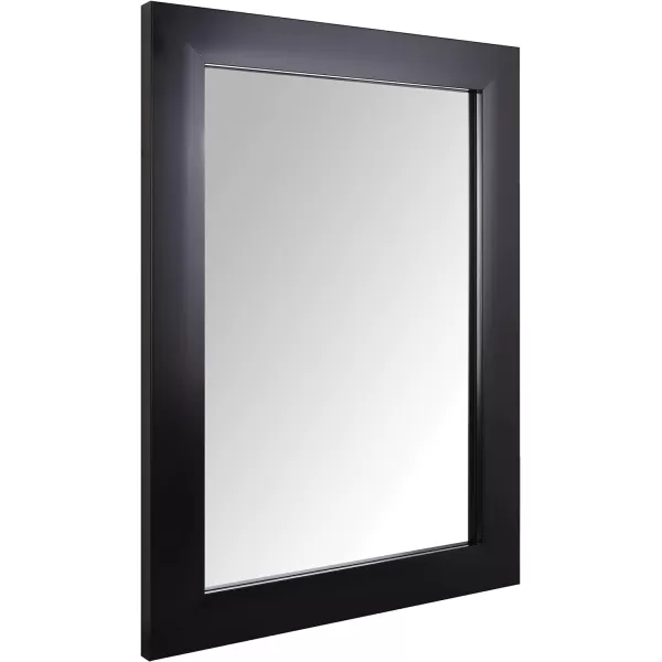 Amazon Basics Rectangular Wall Mount Mirror 24 x 36 Wide Trim Nickel 1018483410A60Black
