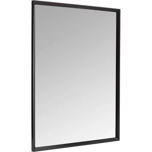Amazon Basics Rectangular Wall Mount Mirror 24 x 36 Wide Trim Nickel 1018483410A60Black