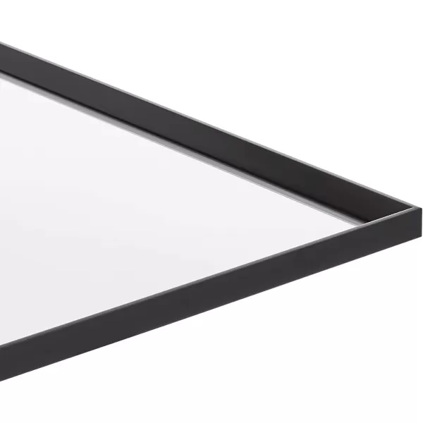 Amazon Basics Rectangular Wall Mount Mirror 24 x 36 Wide Trim Nickel 1018483410A60Black