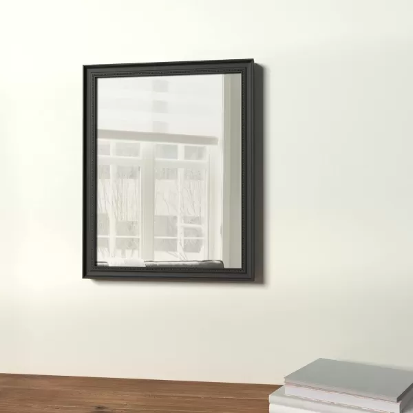 Amazon Basics Rectangular Wall Mount Mirror 24 x 36 Wide Trim Nickel 1018483410A60Black