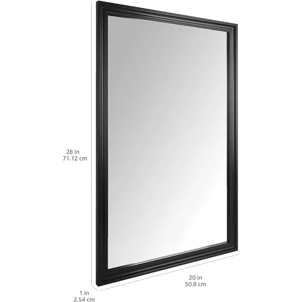 Amazon Basics Rectangular Wall Mount Mirror 24 x 36 Wide Trim Nickel 1018483410A60Black