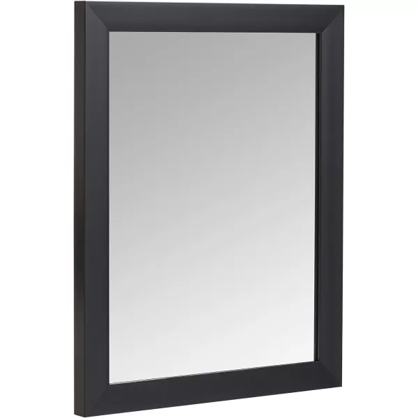 Amazon Basics Rectangular Wall Mount Mirror 24 x 36 Wide Trim Nickel 1018483410A60Black