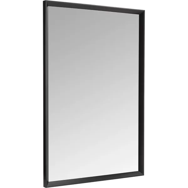 Amazon Basics Rectangular Wall Mount Mirror 24 x 36 Wide Trim Nickel 1018483410A60Black
