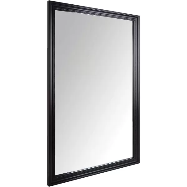 Amazon Basics Rectangular Wall Mount Mirror 24 x 36 Wide Trim Nickel 1018483410A60Black