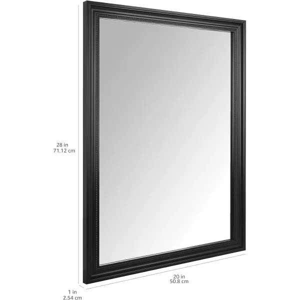 Amazon Basics Rectangular Wall Mount Mirror 24 x 36 Wide Trim Nickel 1018483410A60Black