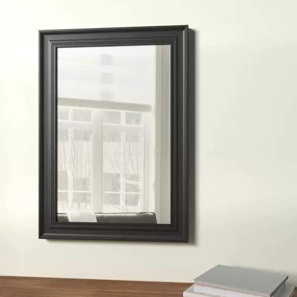 Amazon Basics Rectangular Wall Mount Mirror 24 x 36 Wide Trim Nickel 1018483410A60Black