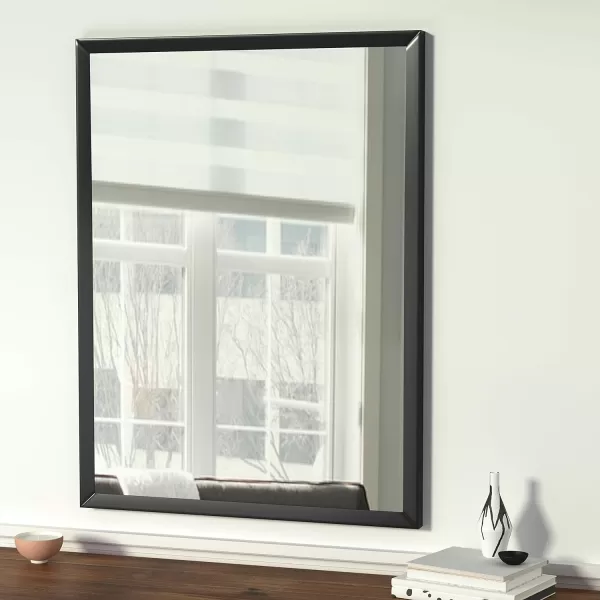 Amazon Basics Rectangular Wall Mount Mirror 24 x 36 Wide Trim Nickel 1018483410A60Black
