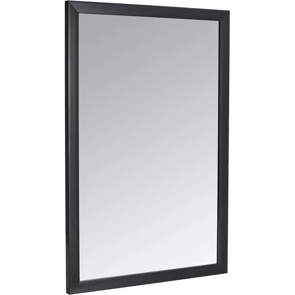 Amazon Basics Rectangular Wall Mount Mirror 24 x 36 Wide Trim Nickel 1018483410A60Black