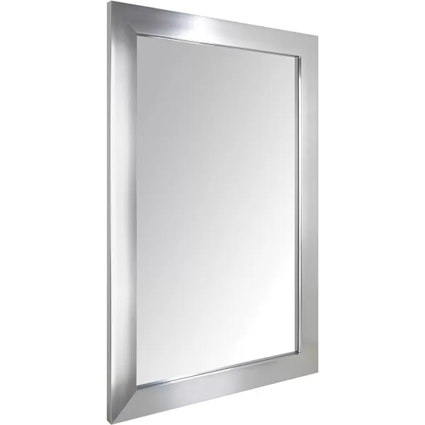 Amazon Basics Rectangular Wall Mount Mirror 24 x 36 Wide Trim Nickel 1018483410A60Brass