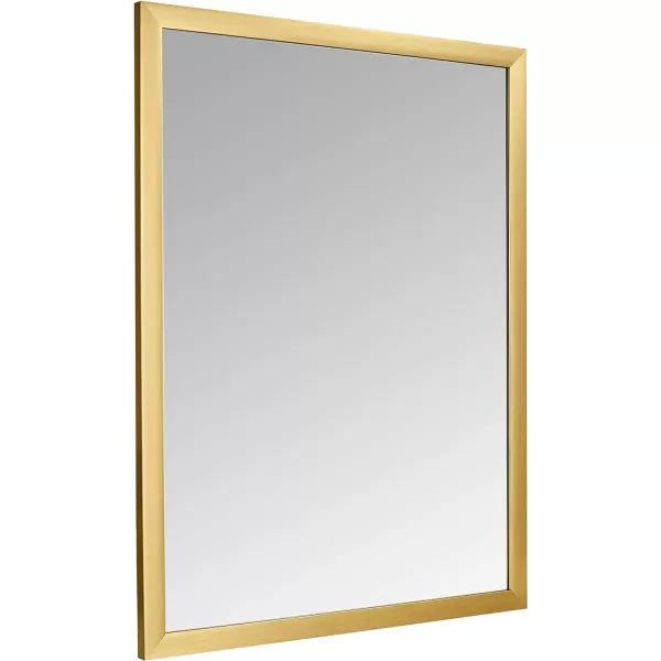 Amazon Basics Rectangular Wall Mount Mirror 24 x 36 Wide Trim Nickel 1018483410A60Brass