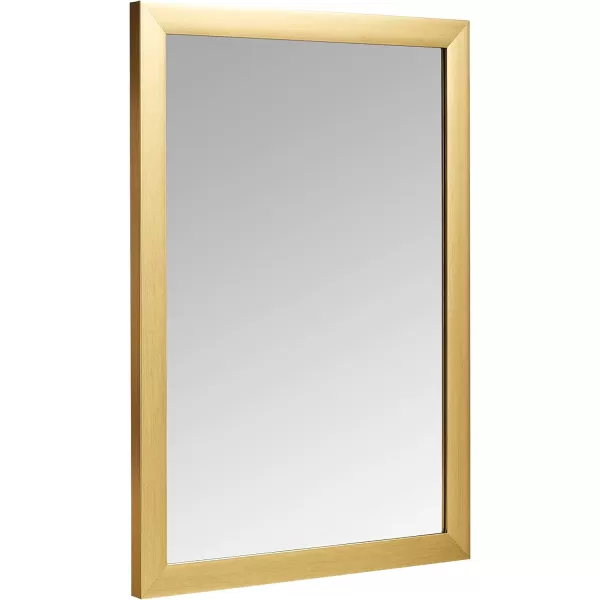 Amazon Basics Rectangular Wall Mount Mirror 24 x 36 Wide Trim Nickel 1018483410A60Brass
