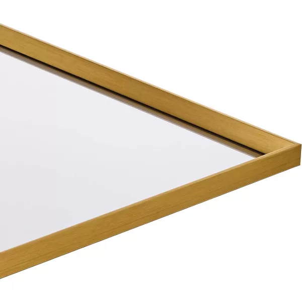 Amazon Basics Rectangular Wall Mount Mirror 24 x 36 Wide Trim Nickel 1018483410A60Brass