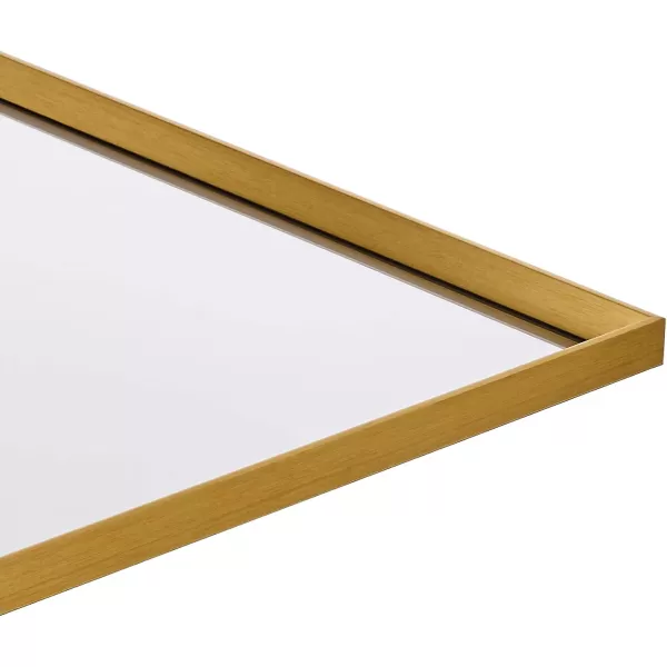 Amazon Basics Rectangular Wall Mount Mirror 24 x 36 Wide Trim Nickel 1018483410A60Brass