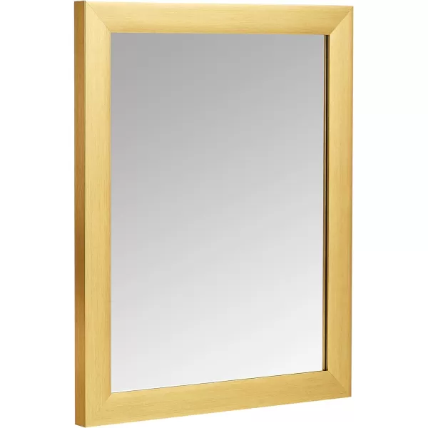 Amazon Basics Rectangular Wall Mount Mirror 24 x 36 Wide Trim Nickel 1018483410A60Brass