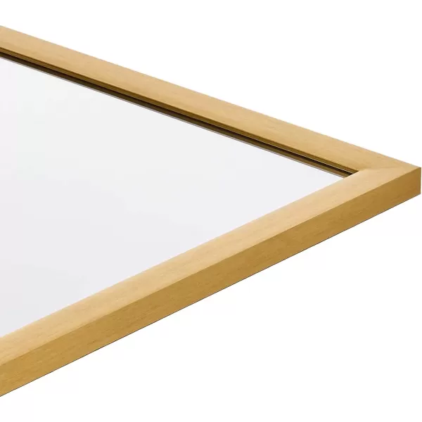 Amazon Basics Rectangular Wall Mount Mirror 24 x 36 Wide Trim Nickel 1018483410A60Brass
