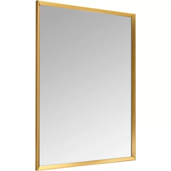 Amazon Basics Rectangular Wall Mount Mirror 24 x 36 Wide Trim Nickel 1018483410A60Brass
