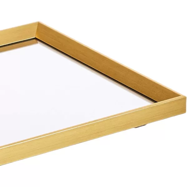 Amazon Basics Rectangular Wall Mount Mirror 24 x 36 Wide Trim Nickel 1018483410A60Brass