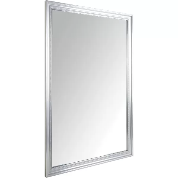 Amazon Basics Rectangular Wall Mount Mirror 24 x 36 Wide Trim Nickel 1018483410A60Nickel