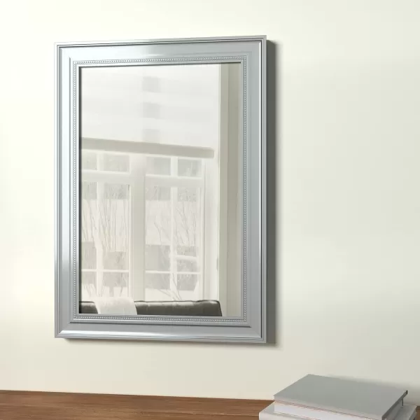 Amazon Basics Rectangular Wall Mount Mirror 24 x 36 Wide Trim Nickel 1018483410A60Nickel