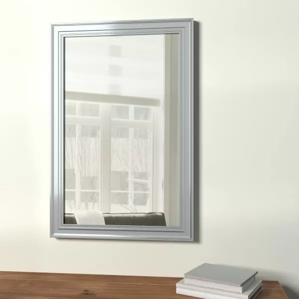 Amazon Basics Rectangular Wall Mount Mirror 24 x 36 Wide Trim Nickel 1018483410A60Nickel